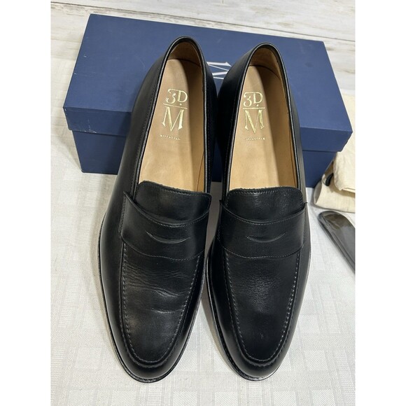 NEW! 3DM Lifestyle Black Calfskin Leather Loafer UK 12 US 13-13.5 Men Dress Shoe main image 7